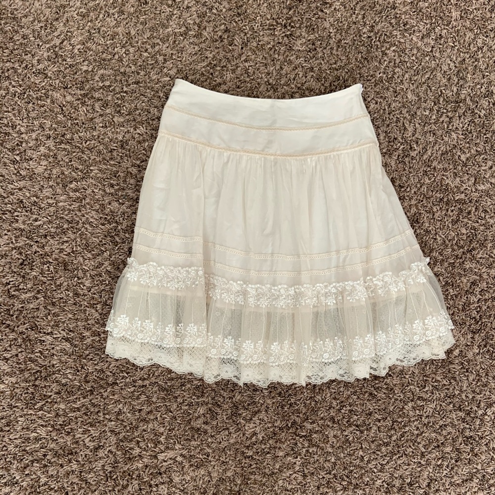 white skirt